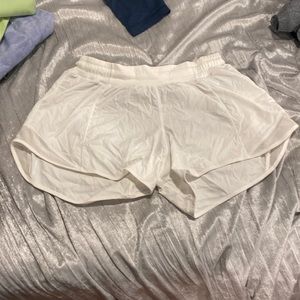 white lululemon shorts